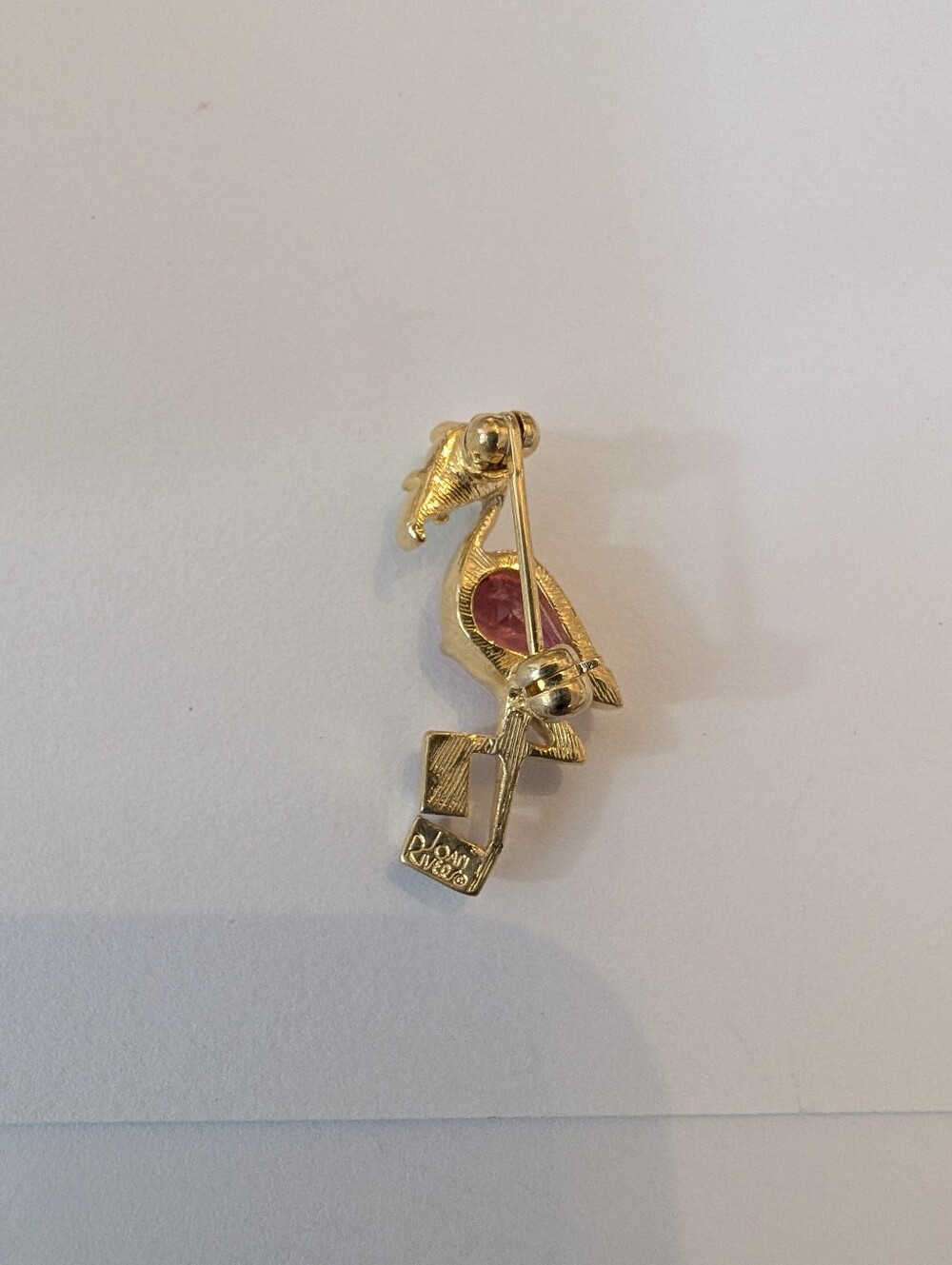 Vtg Signed Joan Rivers Classics Collection Gemstone Abstract Musical Note Brooch - Picture 2 of 2